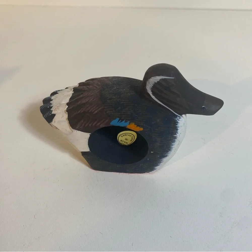 Set of 6 Wooden Painted Duck Decoy Napkin Holders